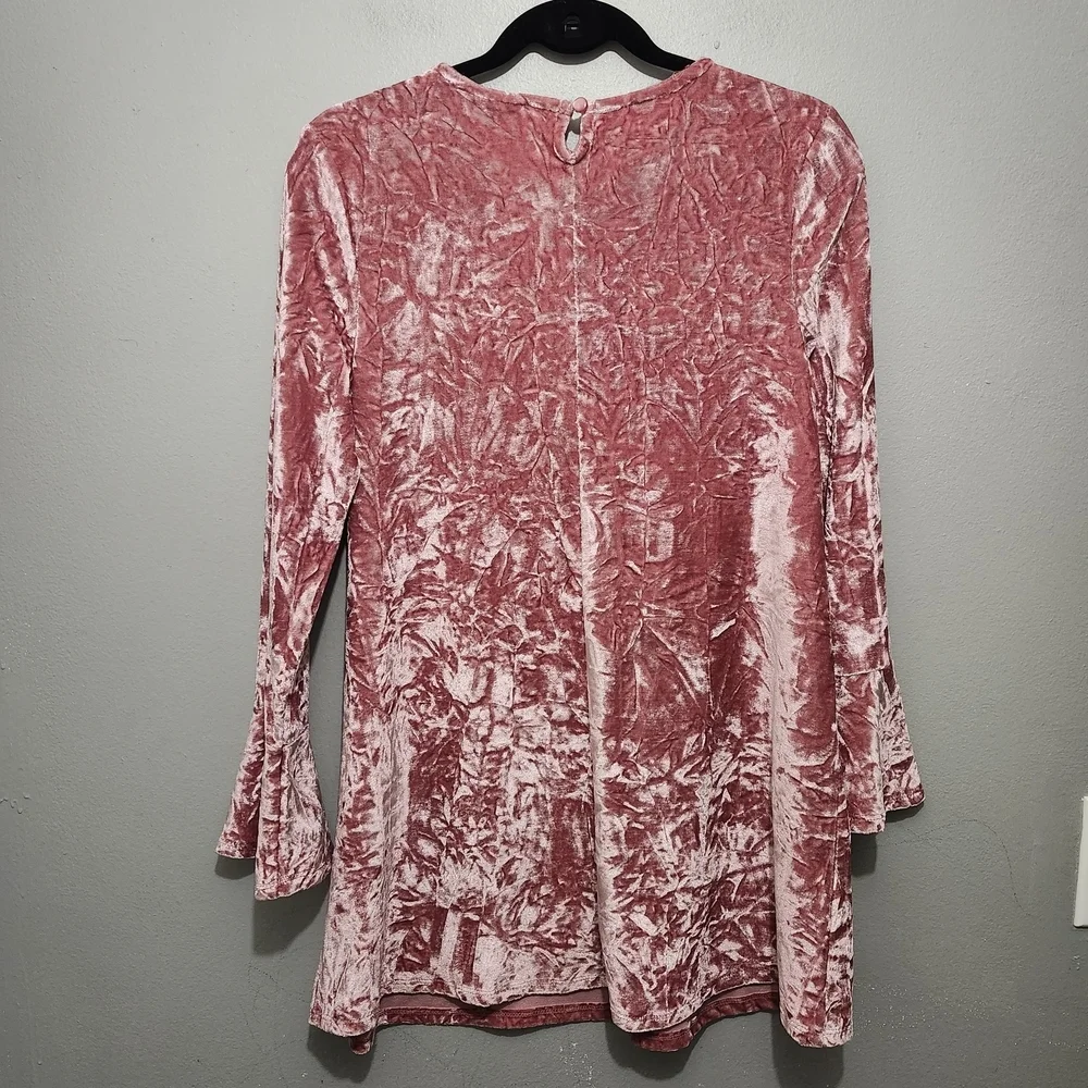 It's Our Time Pink Velvet Kids Casual Dress Size XL